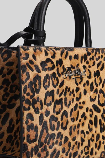 Mc2 Saint Barth Shop Bag Midi Tote In Animal Print