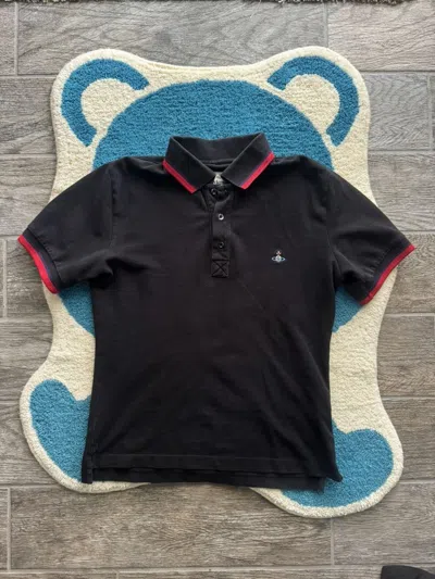 Pre-owned Vivienne Westwood Orb Logo Polo In Black