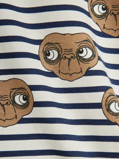 Mini Rodini Kids E.t. Stripe Aop T-shirt In Multi