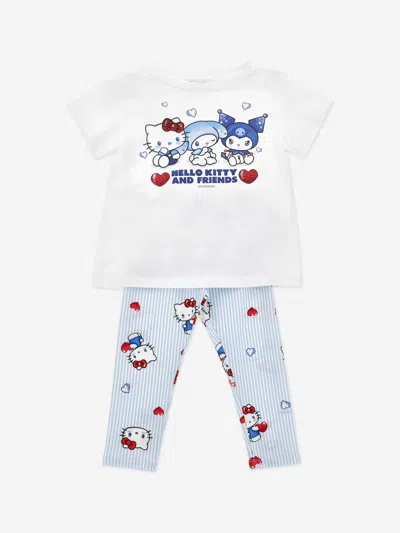 Monnalisa Girls Hello Kitty And Friends Legging Set In White