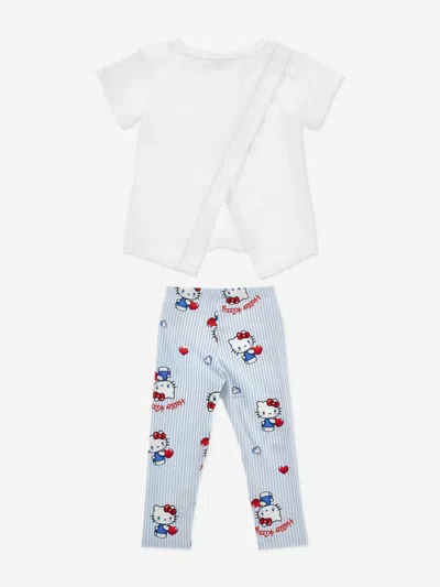 Monnalisa Girls Hello Kitty And Friends Legging Set In White