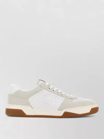 Valentino Sparry Sneakers In Split Leather And Nappa In White
