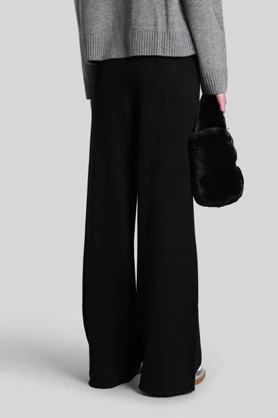 Mc2 Saint Barth Cambon Wool Pants In Black Wool In Black