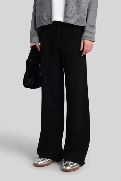 Mc2 Saint Barth Cambon Wool Pants In Black Wool In Black