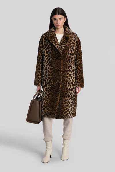Mc2 Saint Barth Rouge Fur Coat In Animalier Polyester In Animal Print