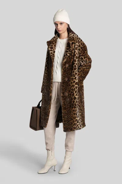Mc2 Saint Barth Rouge Fur Coat In Animalier Polyester In Animal Print