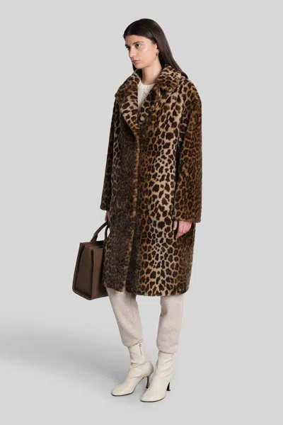 Mc2 Saint Barth Rouge Fur Coat In Animalier Polyester In Animal Print