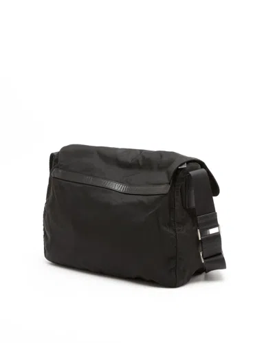 Prada Tessuto Messenger Bag In Gray