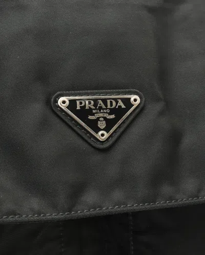 Prada Tessuto Messenger Bag In Gray