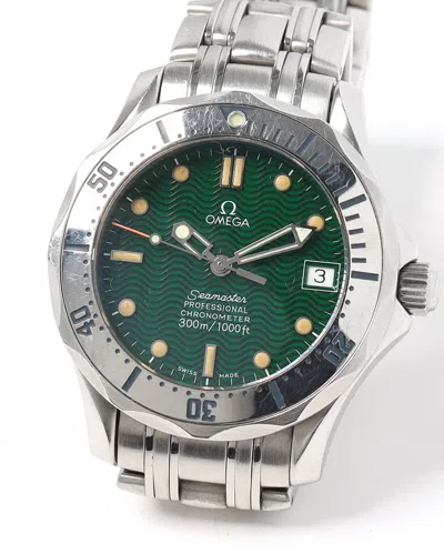 Omega Seamaster 300m Jacques Mayol 36mm 1999 Watch In Metallic