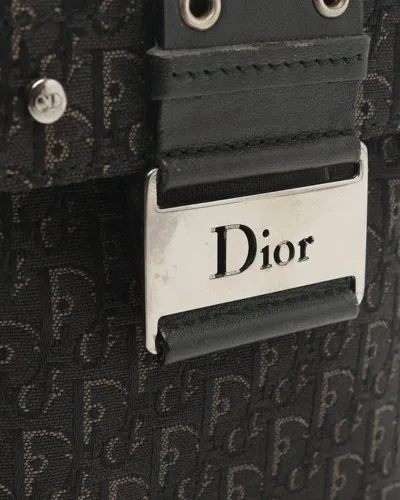 Dior Christian  Trotter Oblique Vanity Case Box Bag In Gray