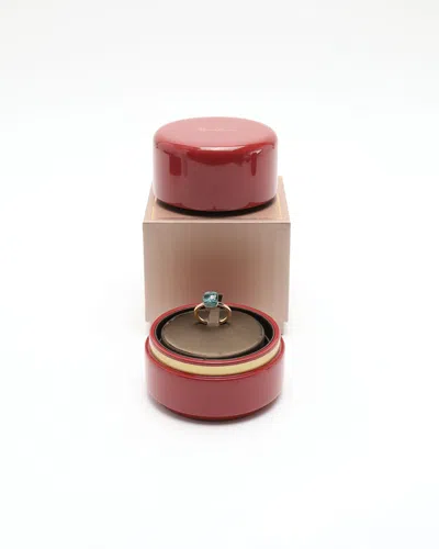 Pomellato Nudo Classic Ring With Blue Topaz In 18k Rose And White Gold In Rose Gold