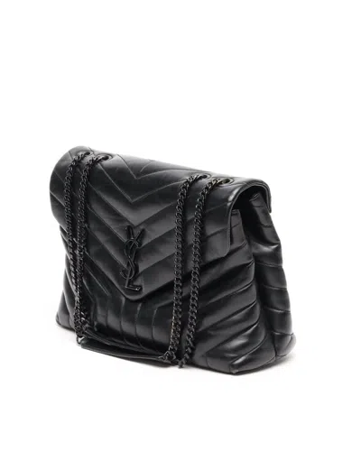 Saint Laurent Medium Loulou Bag In Black