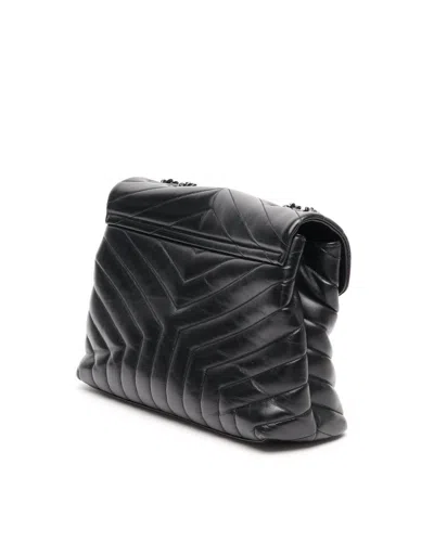 Saint Laurent Medium Loulou Bag In Black
