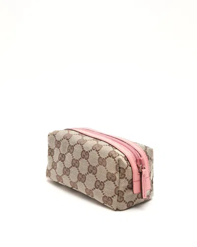 Gucci Canvas And Leather Pouch In Multi