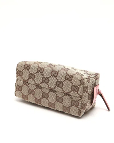Gucci Canvas And Leather Pouch In Multi