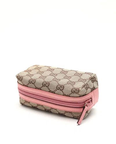 Gucci Canvas And Leather Pouch In Multi