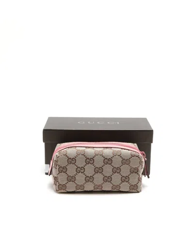 Gucci Canvas And Leather Pouch In Multi