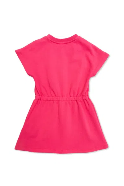 Versace Kids Logo Printed Dress In Pink