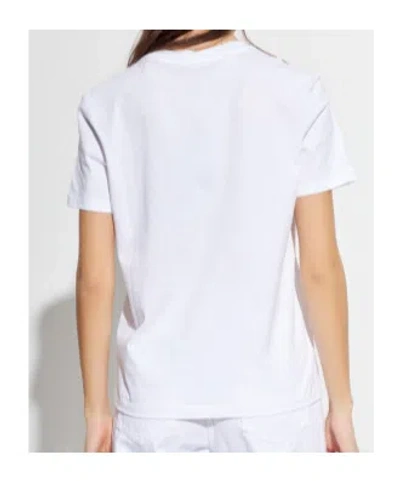 Versace Elevated Jersey T-shirt With Decorative Accents In White