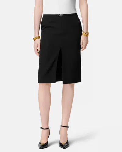 Versace Pencil Midi Skirt In Black