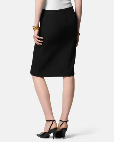 Versace Pencil Midi Skirt In Black