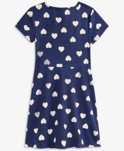 Epic Threads Girls 5-20 Heart-print Short-sleeve Dress, Macy's Exclusive In Blue