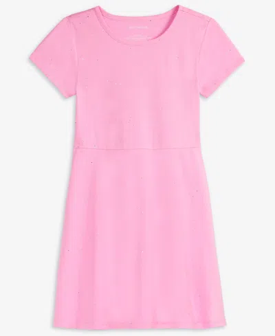 Epic Threads Girls 5-20 Sparkle Short-sleeve Dress, Macy's Exclusive In Pink