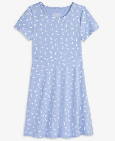 Epic Threads Girls 5-20 Ditsy Floral-print Dress, Macy's Exclusive In Blue