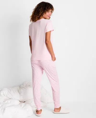 State Of Day Women's Cotton Blend Short-sleeve Sleep Tee Xs-3x, Created For Macy's In Pink