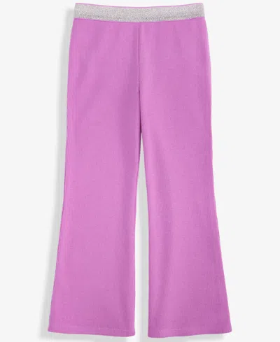 Epic Threads Baby And Toddler Girls Glitter-waist Ribbed Flare Pants, Macy's Exclusive In Purple