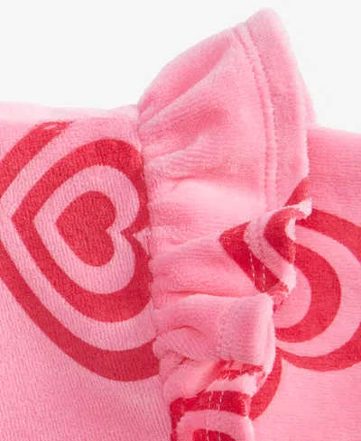 Epic Threads Girls Toddler 2t-4t Hearts Ruffle Velour Top, Macy's Exclusive In Pink