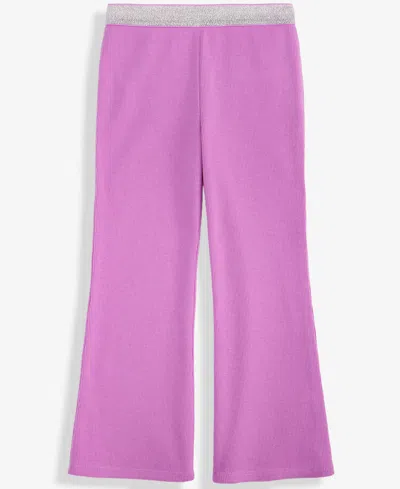 Epic Threads Baby And Toddler Girls Glitter-waist Ribbed Flare Pants, Macy's Exclusive In Purple