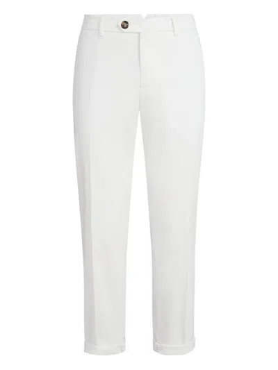 Brunello Cucinelli Button-fastening Belt-loops Trousers In White