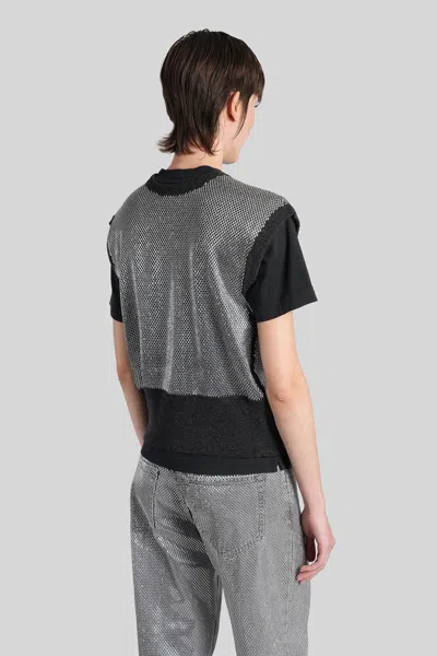 Haikure Kirby Vest In Black Wool In Gray