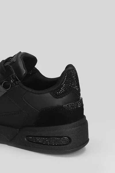 Giuseppe Zanotti Gz-ghost Sneakers In Black Suede And Leather In Multi