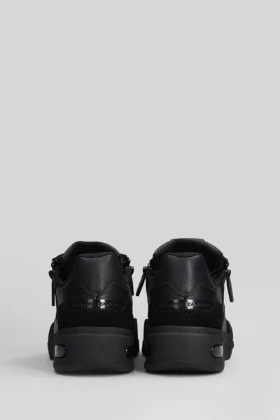 Giuseppe Zanotti Gz-ghost Sneakers In Black Suede And Leather In Multi