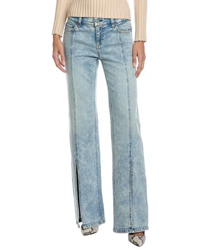 Alice And Olivia Alice + Olivia Sedona Low-rise Flare Jean In Blue