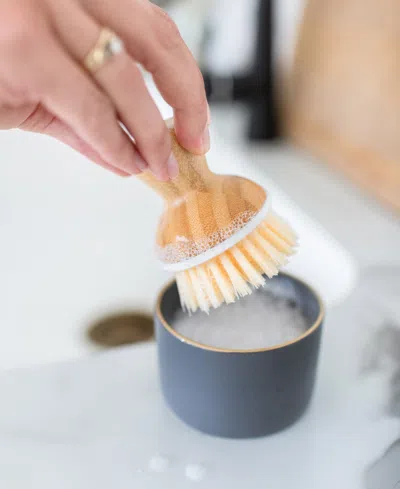 Full Circle Bubble Up Set Soap Dispenser Dish Brush Set In Gray