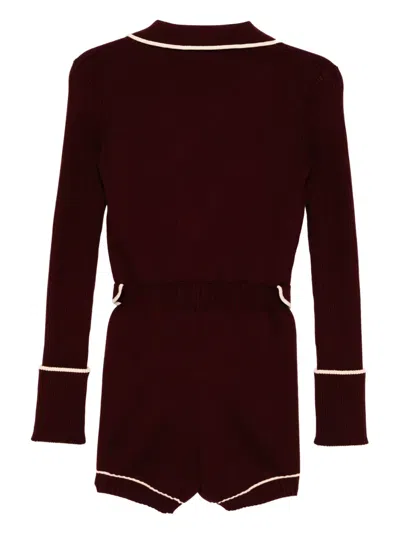 Monse Knitted Playsuits In Brown