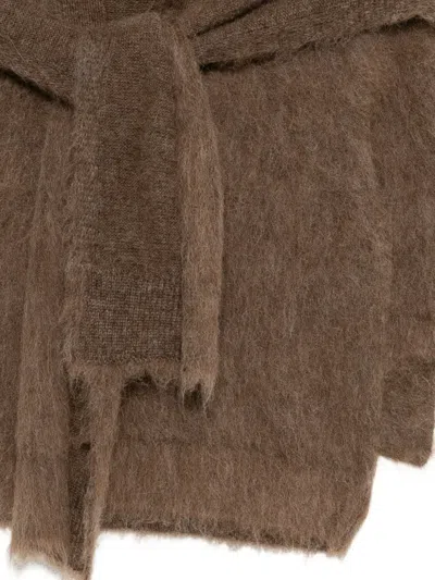 Monse Knitted Scarf Top In Brown