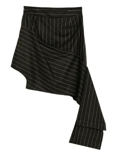 Monse Deconstructed Pajamas Skirt In Black