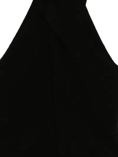 Monse Twisted Roll Neck Top In Black