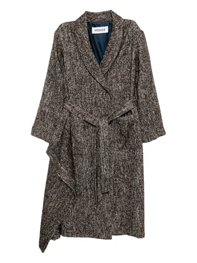 Monse Shawl-lapel Double-breasted Coat In Gray