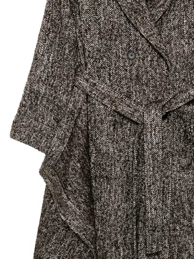 Monse Shawl-lapel Double-breasted Coat In Gray