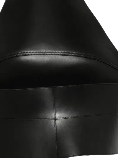 Monse Leather Halter Top In Black