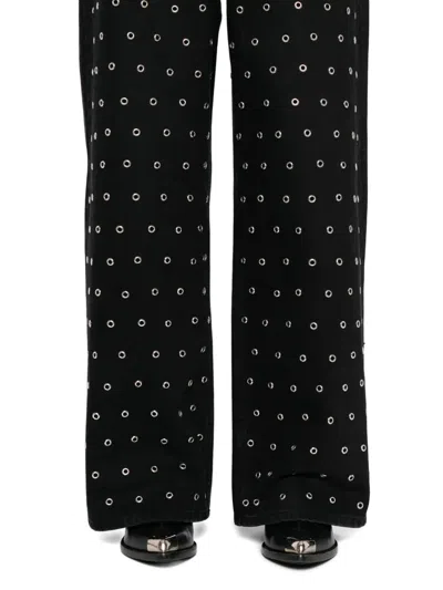 Monse Eyelet-embellished Jeans In Black