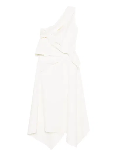 Monse Draped Dress In White