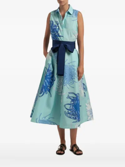 Sara Roka Carydra Midi Dress In Blue
