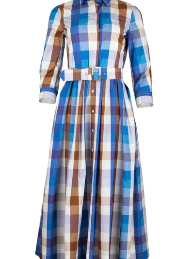 Sara Roka Nidina Checked Maxi Dress In Multi